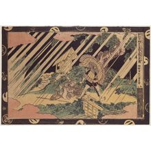 Utagawa Kuninao: Act V (Godanme no zu), from the series Newly Published Perspective Pictures of the Storehouse of Loyal Retainers (Shinpan uki-e Chûshingura) - Museum of Fine Arts
