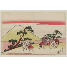 菊川英山: Narihira's Journey to the East: Passing Mount Fuji - ボストン美術館