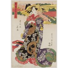 菊川英山: Cherry Blossoms in Full Bloom in the Yoshiwara (Yoshiwara no hanazakari), from the series Eight Views of Famous Places in the Eastern Capital (Tôto meisho hakkei) - ボストン美術館