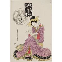 菊川英山: Hanaôgi of the Ôgiya from the series Women of Seven Houses (Shichikenjin), pun on Seven Sages of the Bamboo Grove - ボストン美術館