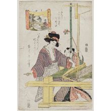 Kikugawa Eizan: Silkmaking - Museum of Fine Arts