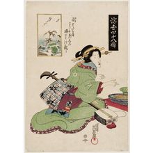 渓斉英泉: The Drinker's Habit of ... (... sakenomi no kuse), from the series Forty-eight Mannerisms in the Floating World (Ukiyo yonjûhachi kuse) - ボストン美術館