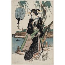 渓斉英泉: Contest of Modern Beauties (Tôsei bijin awase) - ボストン美術館