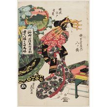 Keisai Eisen: Takada: Yatsuhashi of the Naka-Manjiya, from the series Courtesans for Compass Points in Edo (Keisei Edo hôkaku) - Museum of Fine Arts