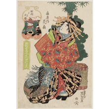 Keisai Eisen: The First Month, New Year Celebrations (Yôshun, shôgatsu nenrei): Hanaôgi of the Ôgiya, from the series Annual Events in the New Yoshiwara (Shin Yoshiwara nenjû gyôji) - Museum of Fine Arts