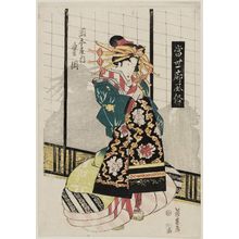 渓斉英泉: Toyooka of the Okamotoya, from the series Modern Customs of the Pleasure Quarters (Tôsei kuruwa fûzoku) - ボストン美術館