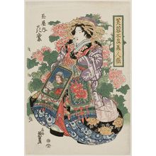 Keisai Eisen: Hanamurasaki of the Tamaya, from the series Fuyo oyobazu bijin soroe? - Museum of Fine Arts