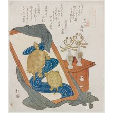 魚屋北渓: Shimomiya, from the series Souvenirs of Enoshima, a Set of Sixteen (Enoshima kikô, jûrokuban tsuzuki) - ボストン美術館