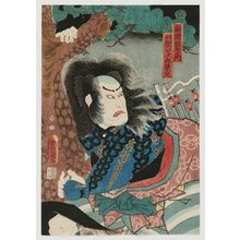 Utagawa Kunisada: Actor Nakamura Utaemon IV as Boatman (Sentô) Matsuemon, actually Higuchi no Jirô Kanemitsu - Museum of Fine Arts