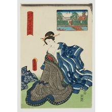 歌川国貞: Tatekawa, from the series One Hundred Beautiful Women at Famous Places in Edo (Edo meisho hyakunin bijo) - ボストン美術館
