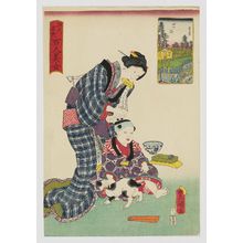 Japanese Print "Yotsuya, from the series One Hundred Beautiful Women at Famous Places in Edo (Edo meisho hyakunin bijo)" by Utagawa Kunisada, 歌川国貞 (Utagawa Kunisada I (Toyokuni III))