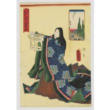 歌川国貞: Kyôbashi, from the series One Hundred Beautiful Women at Famous Places in Edo (Edo meisho hyakunin bijo) - ボストン美術館