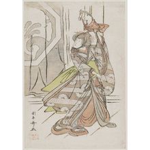 Angyûsai Enshi: Actor Segawa Kikunojô III in a Hobbyhorse Dance; Calendar for 1783 - Museum of Fine Arts