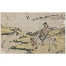 Yanagawa Sadanobu: Chinese Man Riding Ox - ボストン美術館
