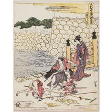 Katsushika Hokusai: Act III, the Scene of the Quarrel (Sandanme, Kenka no maku), from the series The Storehouse of Loyal Retainers, a Primer (Kanadehon Chûshingura) - Museum of Fine Arts