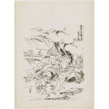 Katsushika Hokusai: Act V (tracing) Kanadehon Chushingura - Museum of Fine Arts