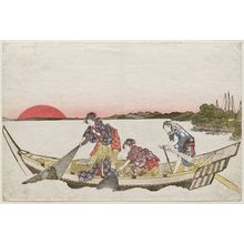 Katsushika Hokusai: Women Fishing for Sea Bream (Tai) - Museum of Fine Arts