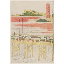 Katsushika Hokusai: Okazaki, from the series The Fifty-three Stations of the Tôkaidô Road Printed in Color (Tôkaidô saishikizuri gojûsan tsugi) - Museum of Fine Arts