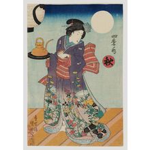 日本版画 "Fall (Aki), from the series The Four Seasons (Shiki no uchi)" 由 Utagawa Kunisada, 歌川国貞 (Utagawa Kunisada I (Toyokuni III)) 创作