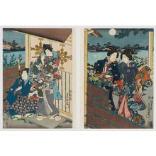 Utagawa Kunisada: The Eighth Month (Hazuki), from the series Annual Events for Young Murasaki (Wakamurasaki nenjû gyôji no uchi) - Museum of Fine Arts
