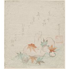 Katsushika Hokusai: Maple Leaves and Mushrooms - Museum of Fine Arts