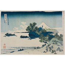 Katsushika Hokusai: Seven-Mile Beach in Sagami Province (Sôshû Shichiri-ga-hama), from the series Thirty-six Views of Mount Fuji (Fugaku sanjûrokkei) - Museum of Fine Arts