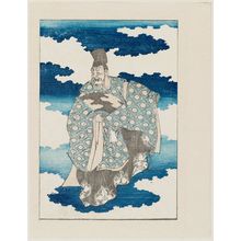 Katsushika Hokusai: Okina with fan. From Hokusai Gafu, frontispiece to vol. 2 - Museum of Fine Arts