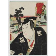 Utagawa Kunisada: Ishiyakushi: (Actor Sawamura Chôjûrô V as) Yoshitaka, from the series Fifty-three Stations of the Tôkaidô Road (Tôkaidô gojûsan tsugi no uchi) - Museum of Fine Arts