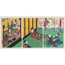 Utagawa Kunisada: Eastern Genji at New Year (Azuma Genji môshun no zu) - Museum of Fine Arts