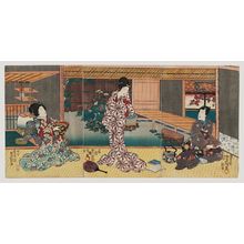 Japanese Print "A Summer Morning" by Utagawa Kunisada, 歌川国貞 (Utagawa Kunisada I (Toyokuni III))