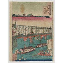 無款: Illustration of Azuma Bridge in Asakusa, Tokyo (Tôkyô Asakusa Azuma-bashi no zu) - ボストン美術館