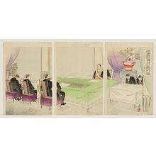 Ôkura Kôtô: Illustration of Negotiations Between Japan and Russia (Nichiro kaiken danpan zu) - Museum of Fine Arts