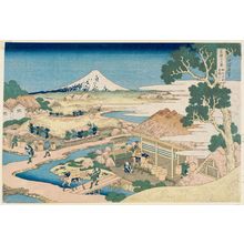 Katsushika Hokusai: Fuji from the Tea Plantation of Katakura in Suruga Province (Sunshû Katakura chaen no Fuji), from the series Thirty-six Views of Mount Fuji (Fugaku sanjûrokkei) - Museum of Fine Arts