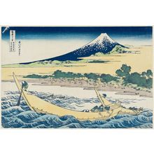 葛飾北斎: Tago Bay near Ejiri on the Tôkaidô (Tôkaidô Ejiri Tago-no-ura ryakuzu), from the series Thirty-six Views of Mount Fuji (Fugaku sanjûrokkei) - ボストン美術館