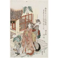 Katsushika Hokusai: Visit to a Shrine (?) at Meguro - Museum of Fine Arts