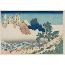 Katsushika Hokusai: Back View of Fuji from the Minobu River (Minobu-gawa ura Fuji), from the series Thirty-six Views of Mount Fuji (Fugaku sanjûrokkei) - Museum of Fine Arts