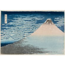 Katsushika Hokusai: Fine Wind, Clear Weather (Gaifû kaisei), also known as Red Fuji, from the series Thirty-six Views of Mount Fuji (Fugaku sanjûrokkei) - Museum of Fine Arts