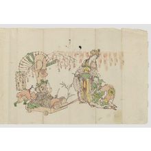 Unknown: Fukurokuju's Festival Float, from the series Games with Fukurokuju's Big Head (Fukurokuju atama no tawamure) - Museum of Fine Arts