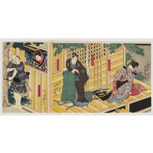 日本版画 "Actors" 由 Utagawa Kunisada, 歌川国貞 (Utagawa Kunisada I (Toyokuni III)) 创作