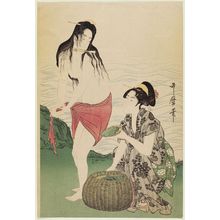 Kitagawa Utamaro: Fisherwomen on the seashore - Museum of Fine Arts