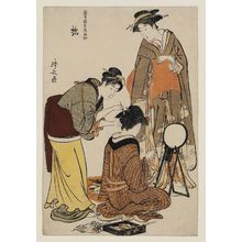 Torii Kiyonaga: The Tachibana District, from the series Contest of Contemporary Beauties of the Pleasure Quarters (Tôsei yûri bijin awase) - Museum of Fine Arts