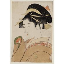 Kitagawa Utamaro: Love that Rarely Meets (Mare ni au koi) from the series Anthology of Poems: the Love Section (Kasen koi no bu) - Museum of Fine Arts