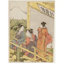 Kitagawa Utamaro: Looking at Mount Fuji from a Teahouse - Museum of Fine Arts