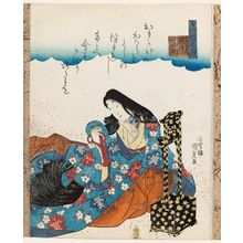 日本版画 "Sekidera Komachi, from the series Seven Komachi (Nana Komachi no uchi)" 由 Utagawa Kunisada, 歌川国貞 (Utagawa Kunisada I (Toyokuni III)) 创作