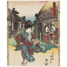 Utagawa Kunisada: View of Goyu (Goyu no zu), from the series Fifty-three Stations of the Tôkaidô Road (Tôkaidô gojûsan tsugi no uchi) - Museum of Fine Arts
