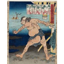 Utagawa Yoshitora: Hara Gôemon Motonaga, from the series Stories of the Faithful Samurai in The Storehouse of Loyal Retainers (Chûshingura gishi meimei den) - Museum of Fine Arts
