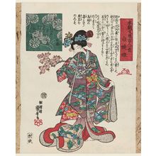 Utagawa Kuniyoshi: Shiranui-hime, from the series One Hundred Poets from the Literary Heroes of Our Country (Honchô bun'yû hyakunin isshu) - Museum of Fine Arts