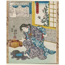 歌川国芳: Karumo, the Devoted Daughter of Matsuyama (Matsuyama no kôjo Karumo), from the series Twenty-four Japanese Paragons of Filial Piety (Honchô nijûshi kô) - ボストン美術館