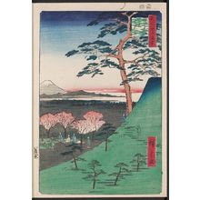 Utagawa Hiroshige: Original Fuji, Meguro (Meguro Moto-Fuji), from the series One Hundred Famous Views of Edo (Meisho Edo hyakkei) - Museum of Fine Arts