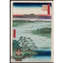 歌川広重: Benten Shrine, Inokashira Pond (Inokashira no ike Benten no yashiro), from the series One Hundred Famous Views of Edo (Meisho Edo hyakkei) - ボストン美術館